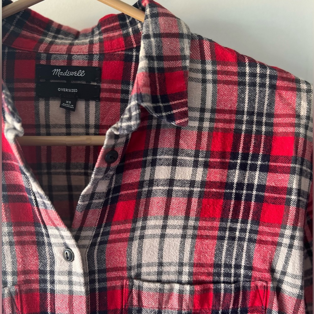 Madewell Oversized Red Flannel